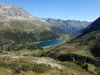 von der Oberen Steinzgeralm zurück zum Staller Sattel Blick zum Obersee