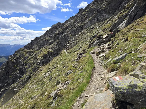 vom Goiselemandl zum östlichen Sattelkopf Blick zurück