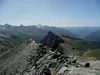 Blick vom Gipfel Schere Richtung Süden Mitte Freiwandspitze re unten Stüdlhütte