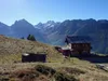 von Lesachriegelhütte Richtung Schönleitenspitze hinten links der Ganot Mitte der Hochschober
