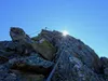 von Lesachriegelhütte Richtung Schönleitenspitze kurze seilversicherte Passage
