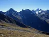 Blick vom Gipfel Schönleitenspitze Richtung SSO li Glödis Mitte Ganot re Hochschober