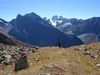 Abstieg von der Schönleitenspitze Richtung Lesachhütte hinten MItte der Hochschober