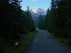 Aufstieg Richtung Hirtenhütte hinten die Porze