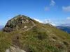die letzten Meter über den Bergkamm
