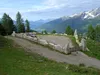 Blick zurück auf Parkplatz Rieger Kaser
