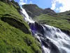 Abstieg vom Gipfel Stellkopf Richtung Aürnigalm bei Wasserfall