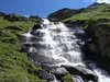 Abstieg vom Gipfel Stellkopf Richtung Aürnigalm bei Wasserfall