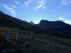 Aufstieg Richtung St Pöltner Hütte die ersten Sonnenstrahlen
