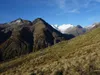 Aufstieg Richtung St Pöltner Hütte rechts das Venedigermassiv links der Wildenkogel