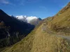 Aufstieg Richtung St Pöltner Hütte über Panoramaweg links das Venedigermassiv
