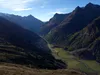 Aufstieg Richtung St Pöltner Hütte über Panoramaweg Blick Richtung SO unten der Ausgangsort