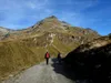 Aufstieg Richtung St Pöltner Hütte über Panoramaweg hinten der Fechtebenkogel