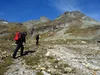 Aufstieg Richtung St Pöltner Hütte hinten Mitte links der Taürnkogel