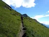 Aufstieg über den Wiesenberg hinten Mitte die Wiesbaürspitze