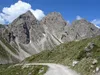 von der Dolomitenhütte Richtung Karlsbaderhütte hinten Gr und Kl Gamswiesenspitze