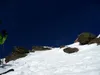 Blick auf Abfahrt über steilen Südhang