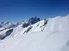 Blick vom Gipfel Großer Roßkopf Richtung SW Mitte hinten Seekofel