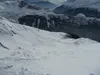 Blick vom Gipfel Richtung Aufstieg unten Mitte Obere Spielbodenalm