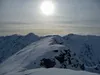 Blick vom Gipfel Spitzköfele Richtung Süden hinten Mitte Kesselhöhe