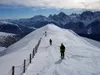 Abfahrt hinten Sextner Dolomiten